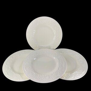 Wedgwood Patrician Ivory Etruria Barlaston Dish Plate Set 4 Porcelain 7.25inch